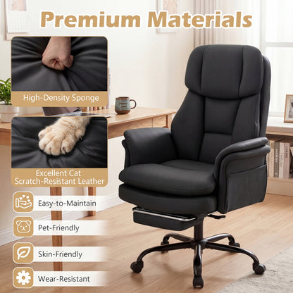Ergonomic Cross Legged Office Chair, Big And Tall, Black Big and Tall Chairs at Gallery Canada