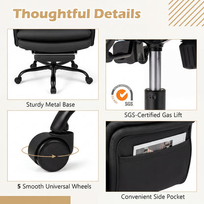 Ergonomic Cross Legged Office Chair, Big And Tall, Black Big and Tall Chairs at Gallery Canada