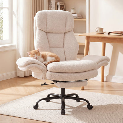 Ergonomic Cross Legged Office Chair, White Big and Tall Chairs at Gallery Canada