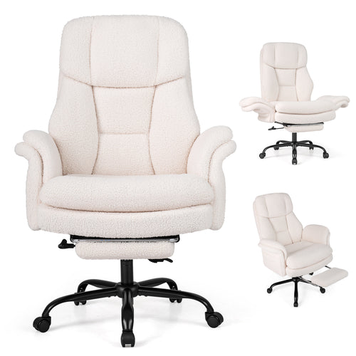 Ergonomic Cross Legged Office Chair, White