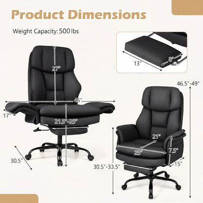 Ergonomic Cross Legged Office Chair, Big And Tall, Black Big and Tall Chairs at Gallery Canada