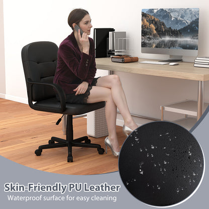Ergonomic Office Chair, 360-Degree Wheels, Black Executive Chairs at Gallery Canada