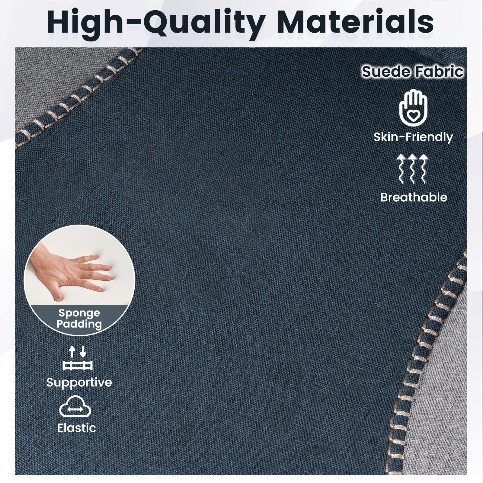 Ergonomic Office Chair Computer Desk Chair with 2D Headrest and Rocking Backrest, Gray Ergonomic Chairs at Gallery Canada