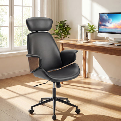 Ergonomic Office Chair With Headrest, Adjustable Height, Black Office Chairs at Gallery Canada