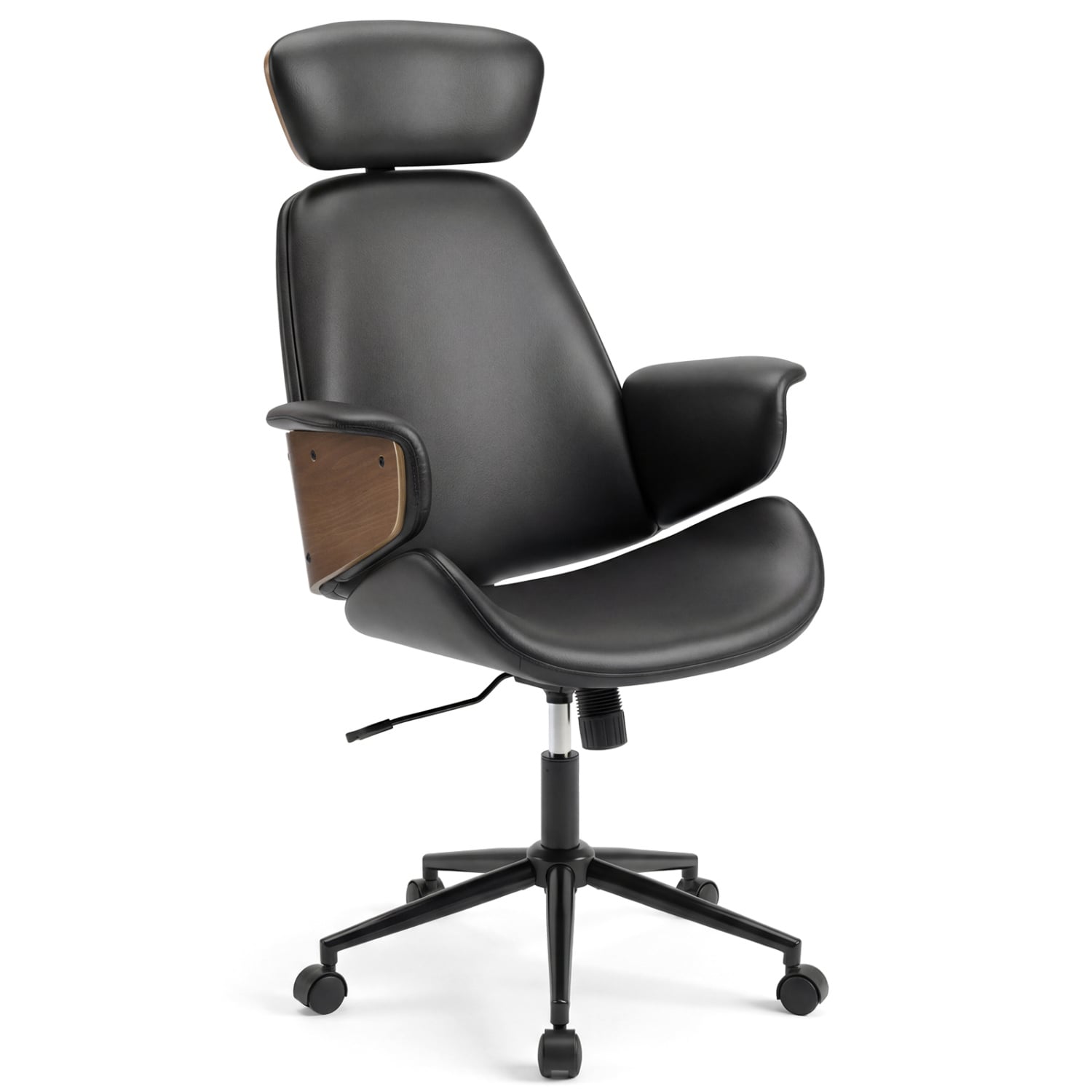 Ergonomic Office Chair With Headrest, Adjustable Height, Black Office Chairs Black at Gallery Canada
