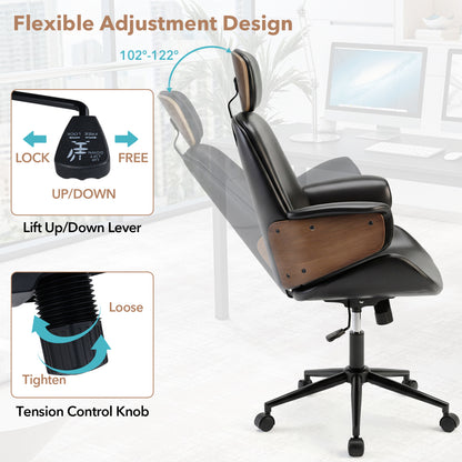 Ergonomic Office Chair With Headrest, Adjustable Height, Black Office Chairs at Gallery Canada
