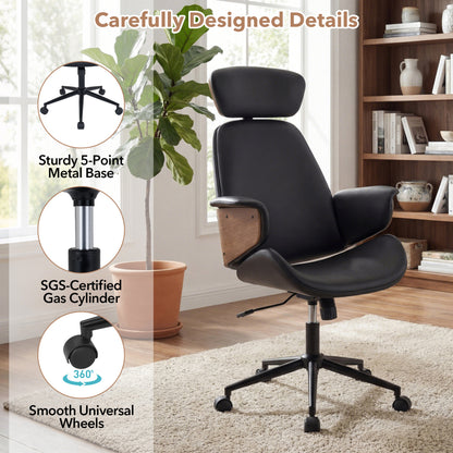 Ergonomic Office Chair With Headrest, Adjustable Height, Black Office Chairs at Gallery Canada