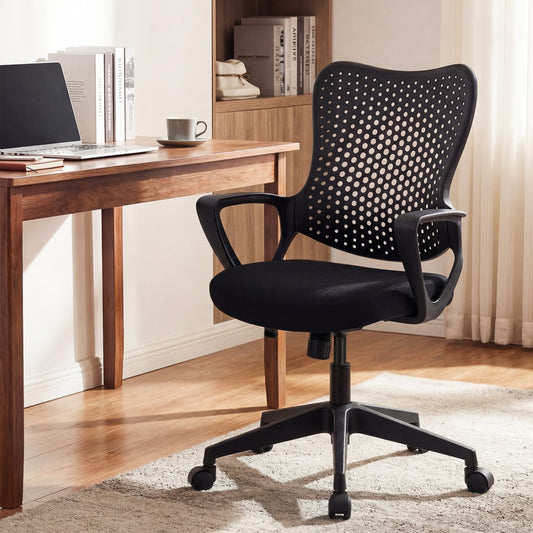 Ergonomic Office Chair, Adjustable Computer Desk Chair, Black Ergonomic Chairs Black at Gallery Canada