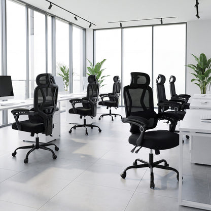 Ergonomic Mesh Office Chair, High Back Lumbar, Black