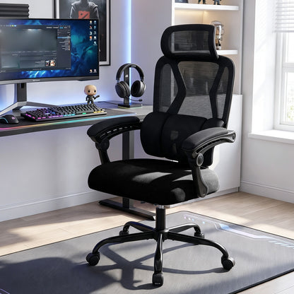 Ergonomic Mesh Office Chair, High Back Lumbar, Black