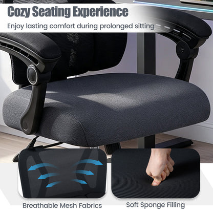 Ergonomic Mesh Office Chair, High Back Lumbar, Black
