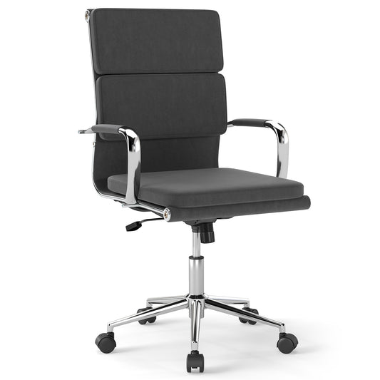 Ergonomic Office Chair, Rocking Backrest, Height Adjustable Seat, Gray Leisure Chairs Gray at Gallery Canada