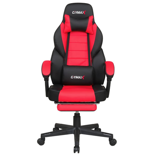 Ergonomic Video Game Chair With Headrest, Reclining Backrest, Red