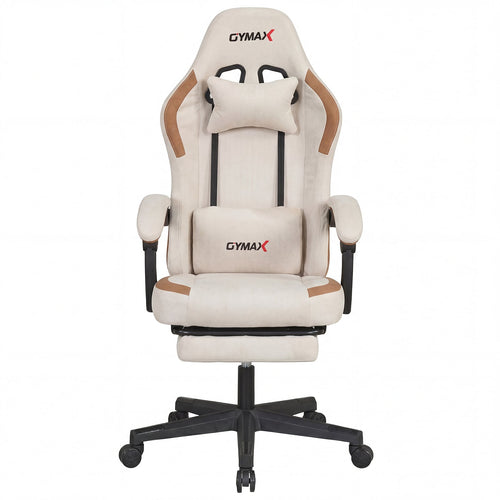 Ergonomic Video Game Chair With Headrest, Beige