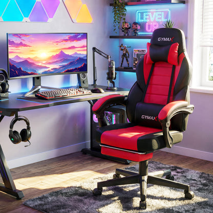 Ergonomic Video Game Chair With Headrest, Reclining Backrest, Red Gaming Chairs at Gallery Canada