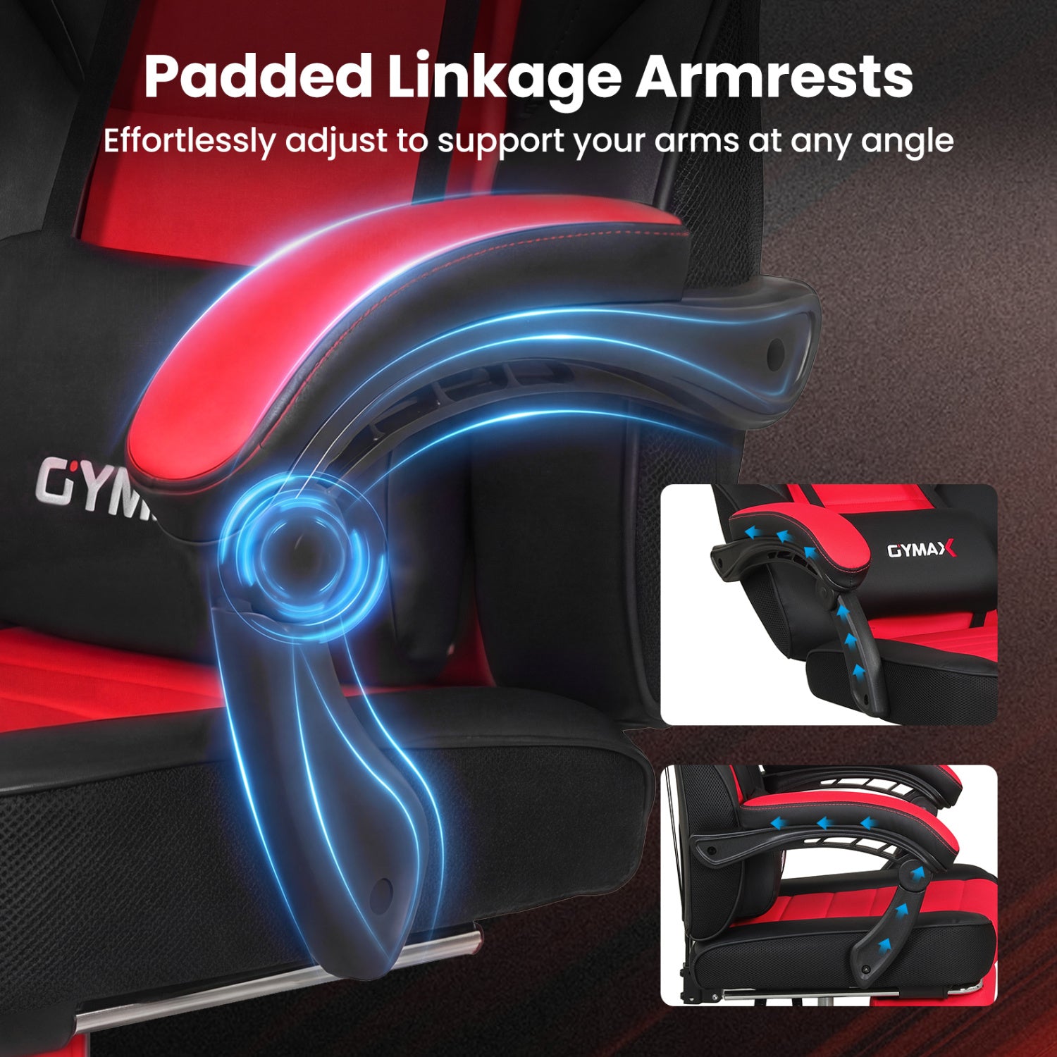 Ergonomic Video Game Chair With Headrest, Reclining Backrest, Red Gaming Chairs at Gallery Canada