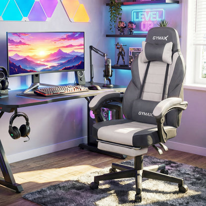 Ergonomic Gaming Chair With Headrest, Reclining Backrest, Gray Gaming Chairs at Gallery Canada