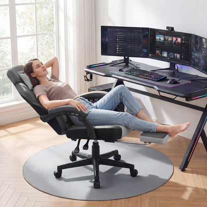 Ergonomic Gaming Chair With Headrest, Reclining Backrest, Gray Gaming Chairs at Gallery Canada