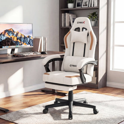 Ergonomic Video Game Chair With Headrest, Beige Gaming Chairs at Gallery Canada