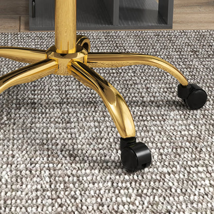 Armless Office Chair, Adjustable Height, Swivel Wheels, Mid Back, Gold Task Chairs at Gallery Canada