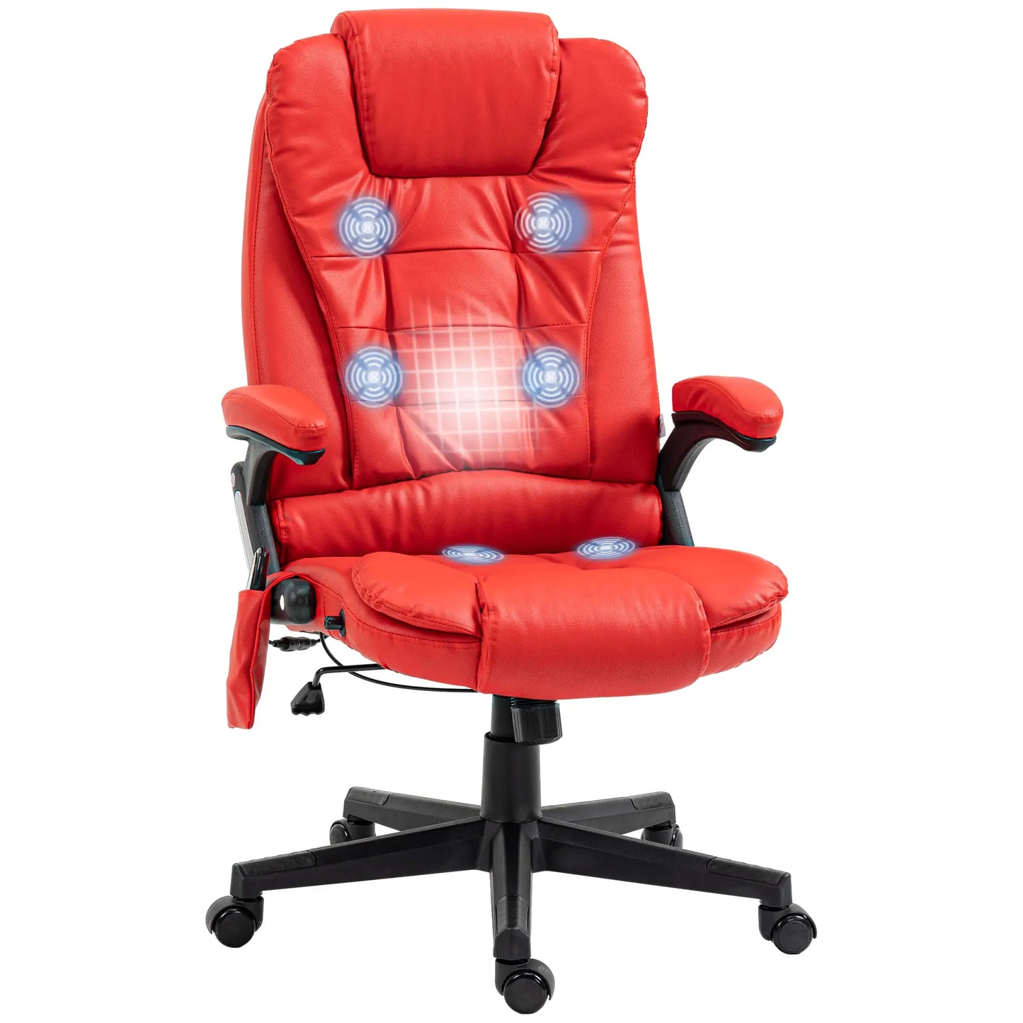 Adjustable Heated Ergonomic Massage Office Chair, High Back Faux Leather Massage Chairs at Gallery Canada