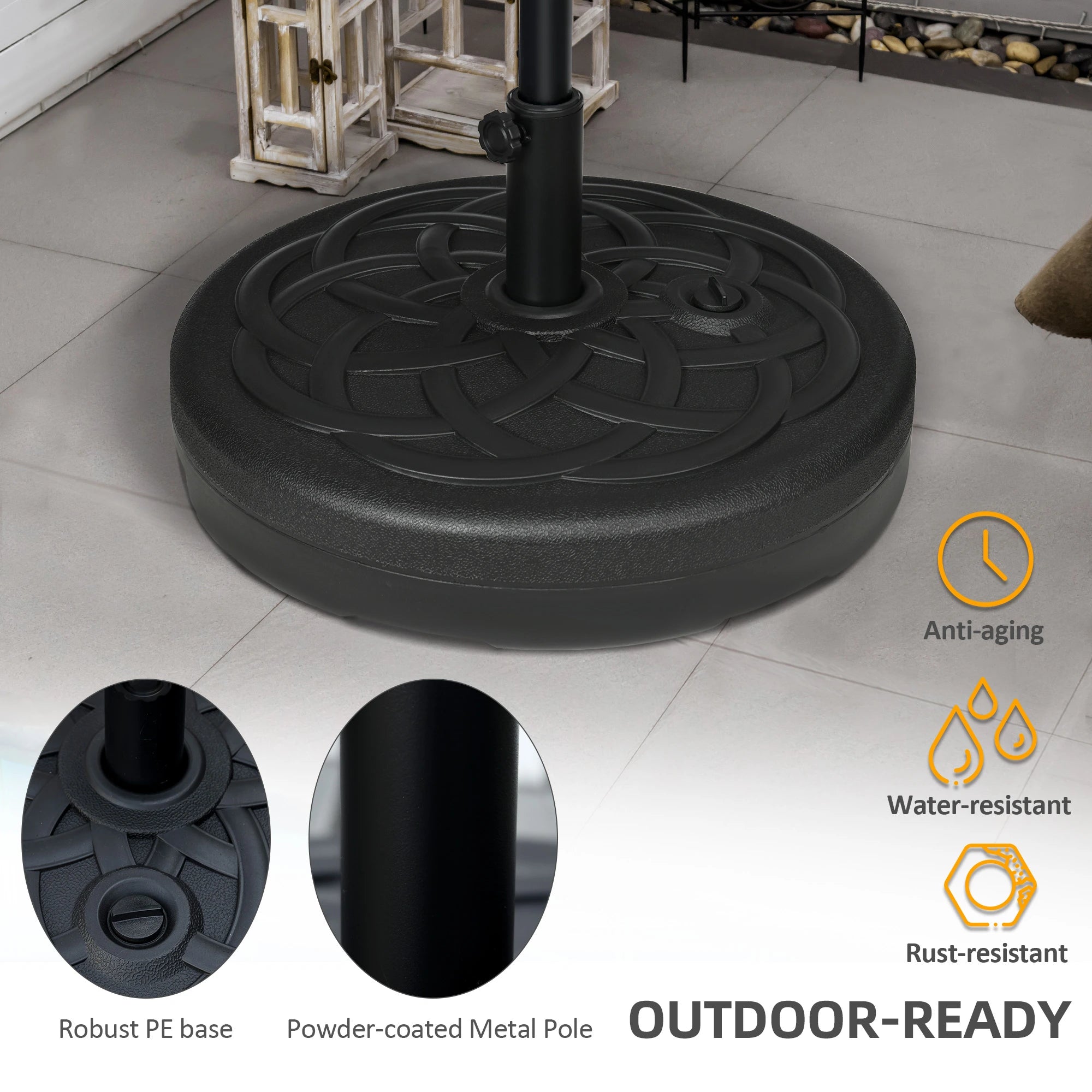 77 lb Heavy Duty Patio Umbrella Base, 22