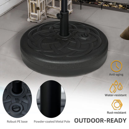 77 lb Heavy Duty Patio Umbrella Base, 22" Round, Black Umbrella Bases at Gallery Canada