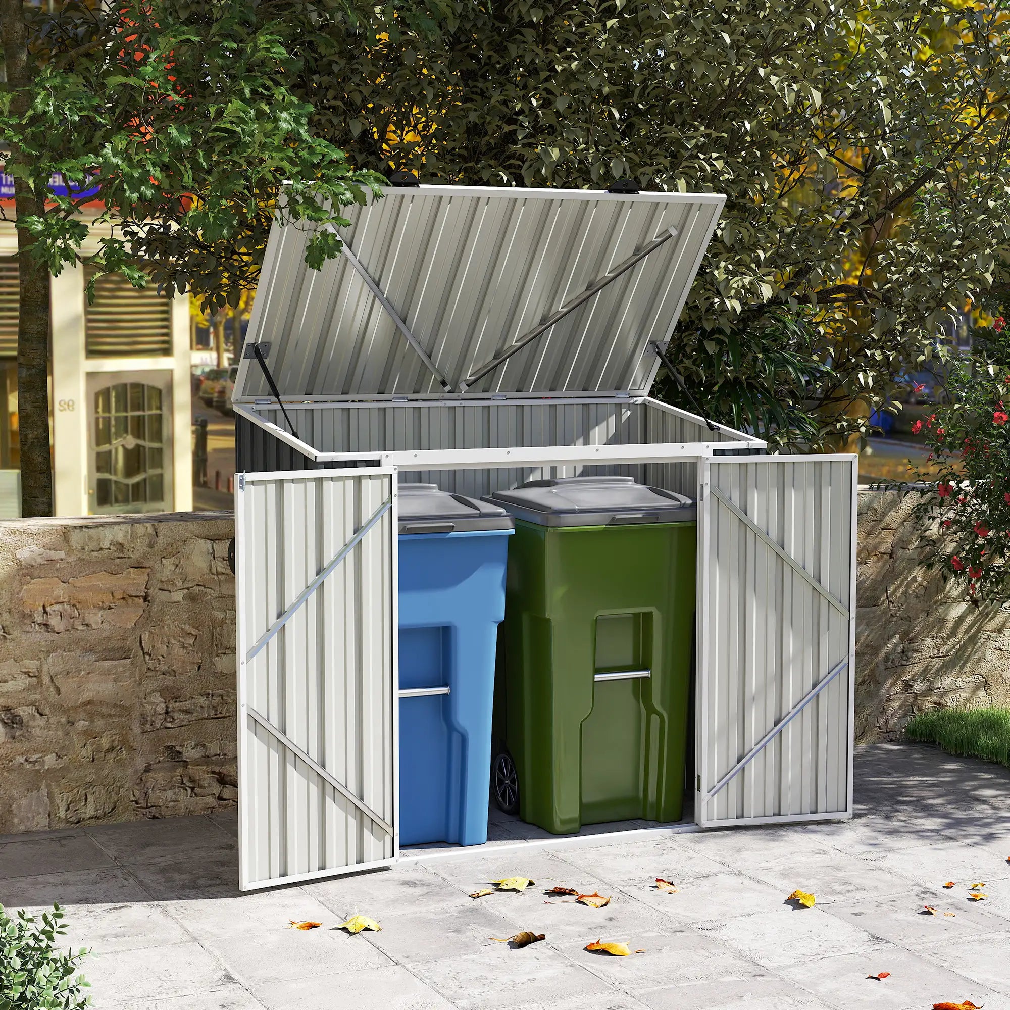 5ft x 3ft Outdoor Storage Shed, Lockable Double Doors Sheds at Gallery Canada