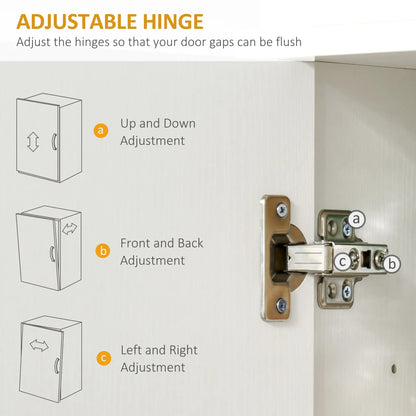72" Kitchen Buffet, Hutch, Freestanding Cupboard, Wood Grain, White Kitchen Pantry Cabinets at Gallery Canada