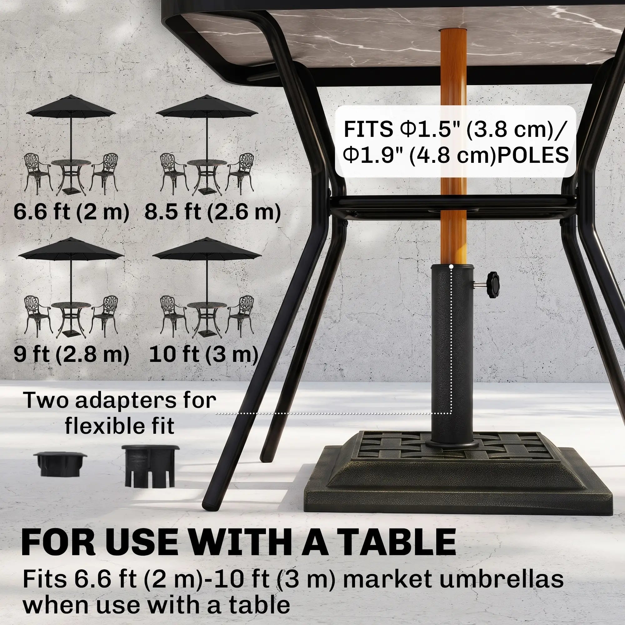 20 Lb Patio Umbrella Stand, Bronze Umbrella Bases at Gallery Canada