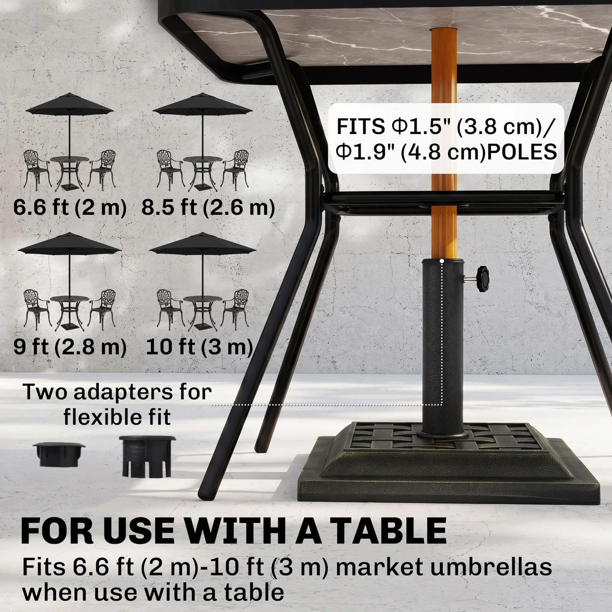 20 Lb Patio Umbrella Stand, Bronze Umbrella Bases at Gallery Canada
