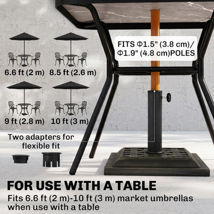 20 Lb Patio Umbrella Stand, Bronze Umbrella Bases at Gallery Canada