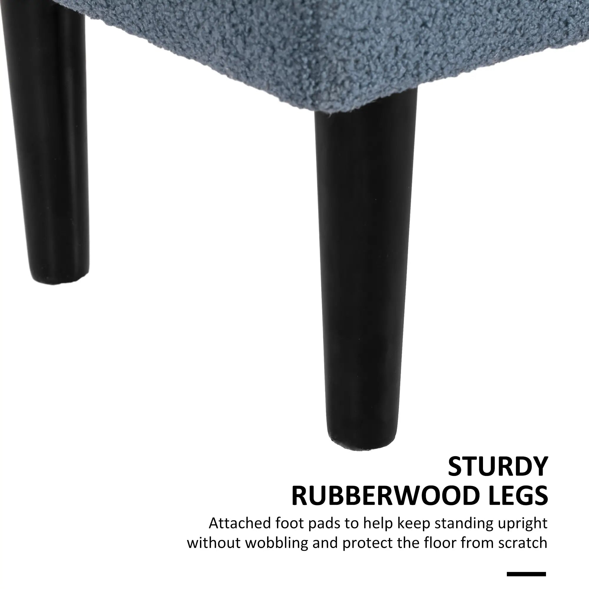 Modern Storage Bench, Ottoman with Teddy Velvet Upholstery, Blue Storage Ottomans & Benches at Gallery Canada