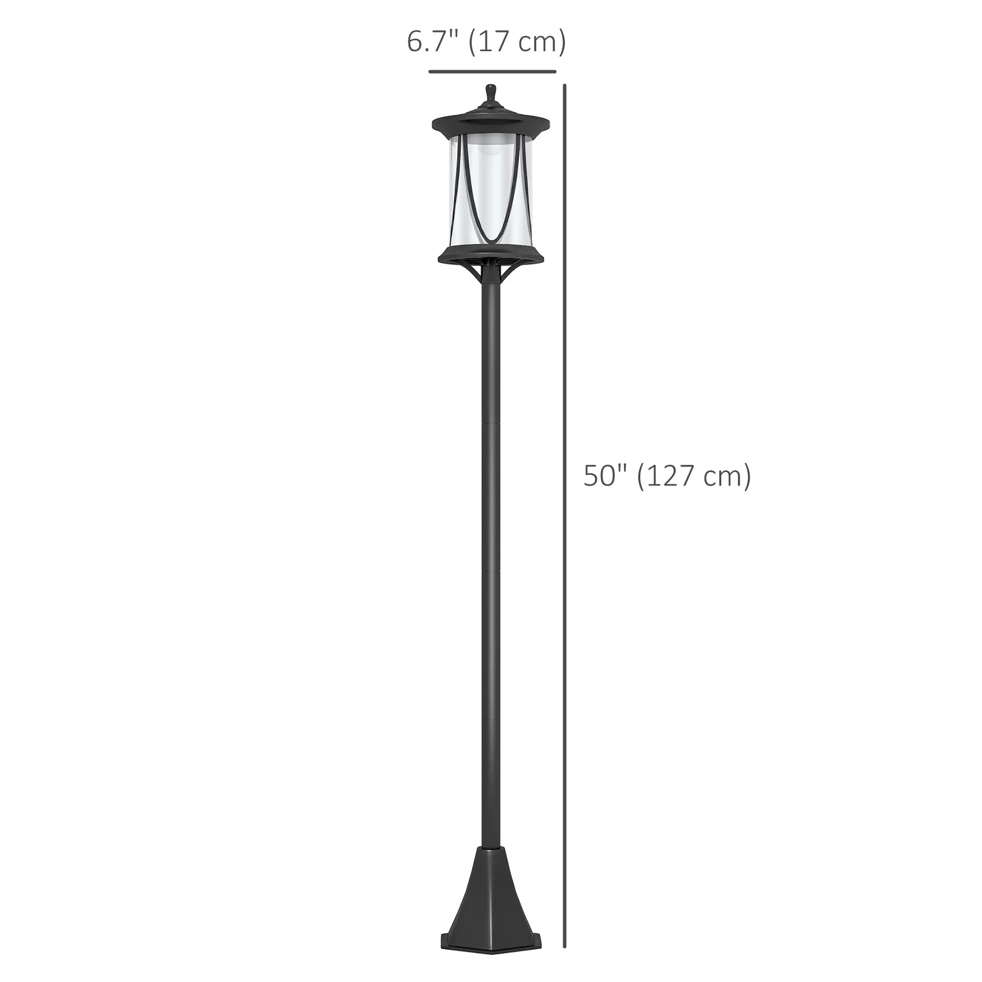 50" Solar Post Light, LED Outdoor Lamp, Waterproof IP44, Cool White Solar Post Lamps at Gallery Canada