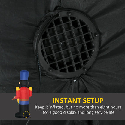 Outdoor 8ft Inflatable Walnut Soldier Drum, LED, Colorful Christmas Inflatables at Gallery Canada