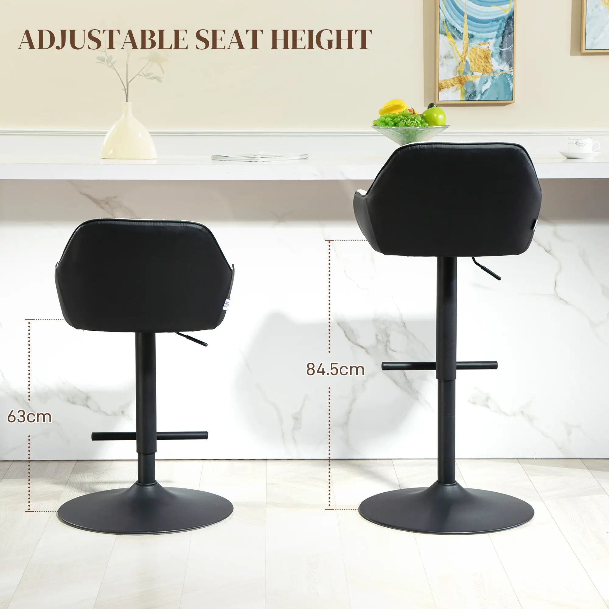 Swivel Counter Height Barstools Set of 2, Adjustable Height, Light Grey Bar Stools at Gallery Canada