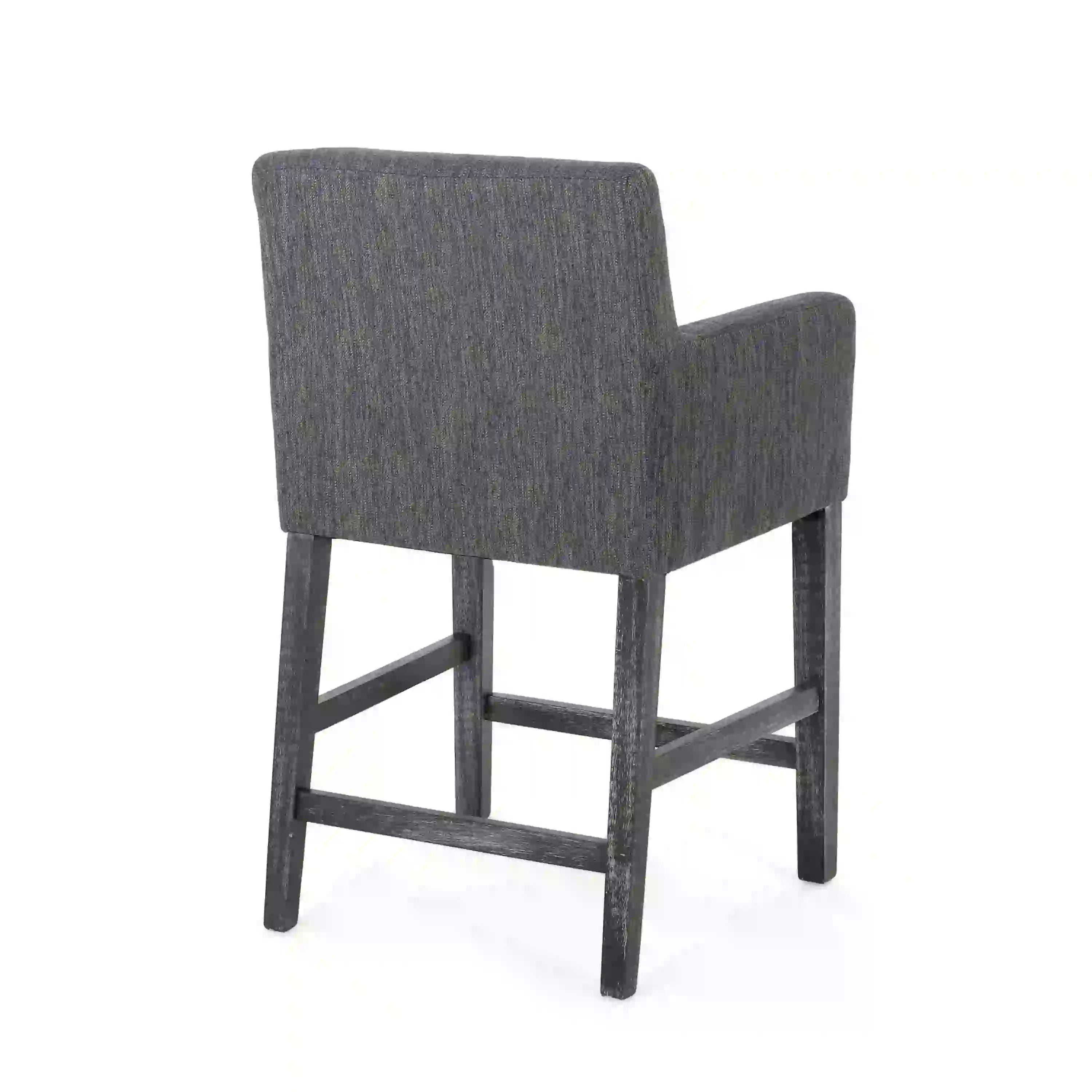 Upholstered Counter Stools, Rubberwood Frame, 24×23×39.5 inch, Charcoal Bar Stools at Gallery Canada