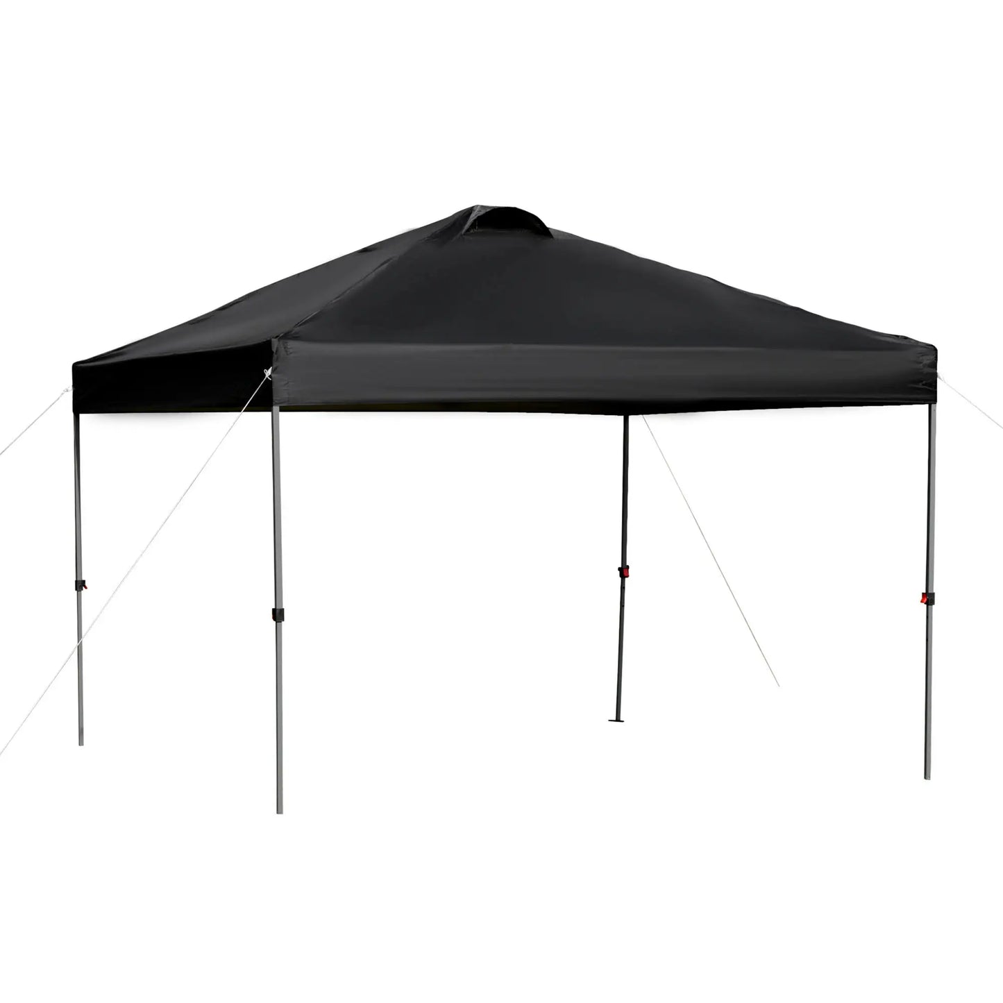 10' x 10' Pop Up Canopy Tent, Airy Top Vents, Wheeled Carry Bag, Black Pop Up Canopies Black at Gallery Canada