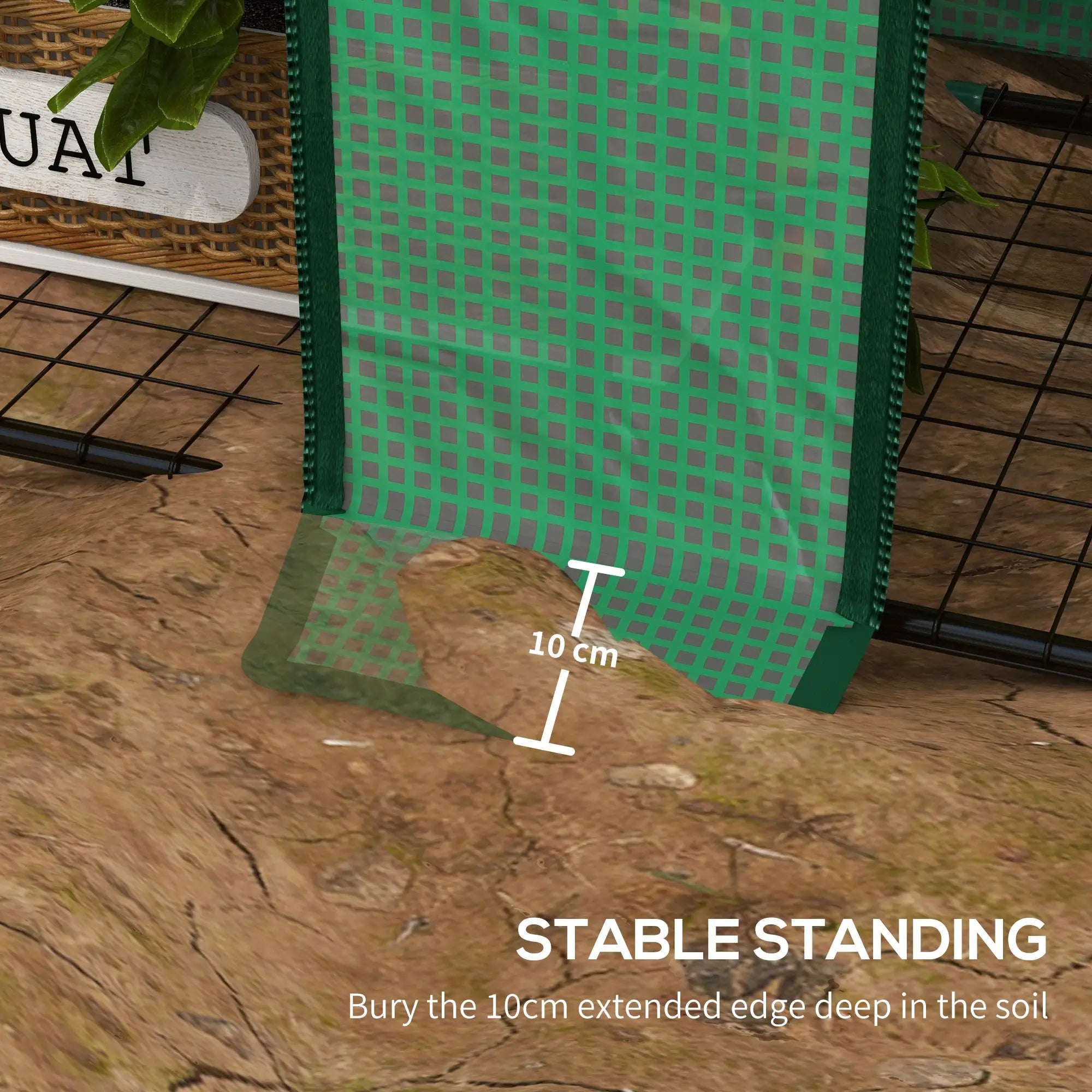 Portable Mini Greenhouse, 3 Tier Shelves, Reinforced PE Cover, 56.3