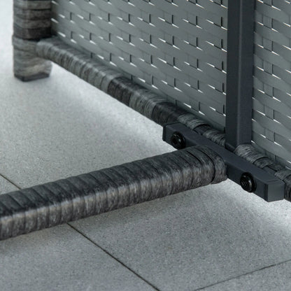 4-Piece Patio Furniture Set with Cushions, Outdoor PE Rattan Sofa, 2 Chairs, Glass Table, Grey Patio Furniture Sets at Gallery Canada