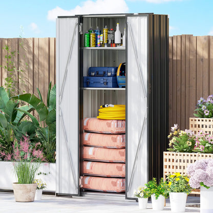 Outdoor Storage Shed, Adjustable Shelves, Metal Garden Shed, Double Doors Sheds at Gallery Canada