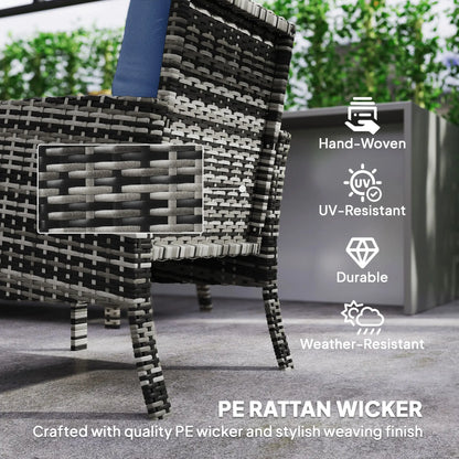 6 Piece Patio Set, Chairs, Ottomans, Sofa, Glass Table, Navy Blue Patio Furniture Sets at Gallery Canada