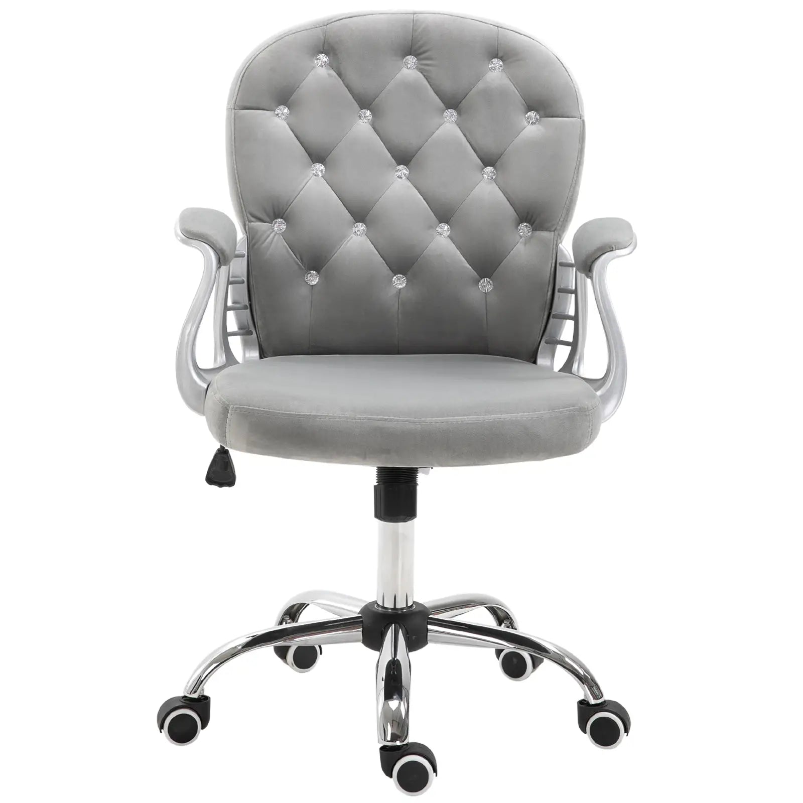 Ergonomic Office Chair, Adjustable Height, Padded Seat, Grey Task Chairs at Gallery Canada