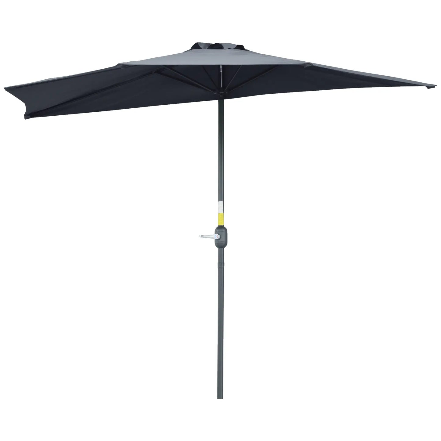 9ft Half Round Umbrella, Outdoor Patio Sun Shade, 5 Ribs, Grey Sun Umbrellas at Gallery Canada