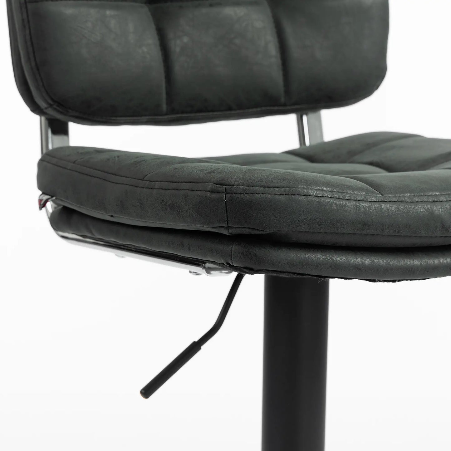 Bar Stools Set of 2, Swivel, Adjustable Height, PU Leather, PU Leather