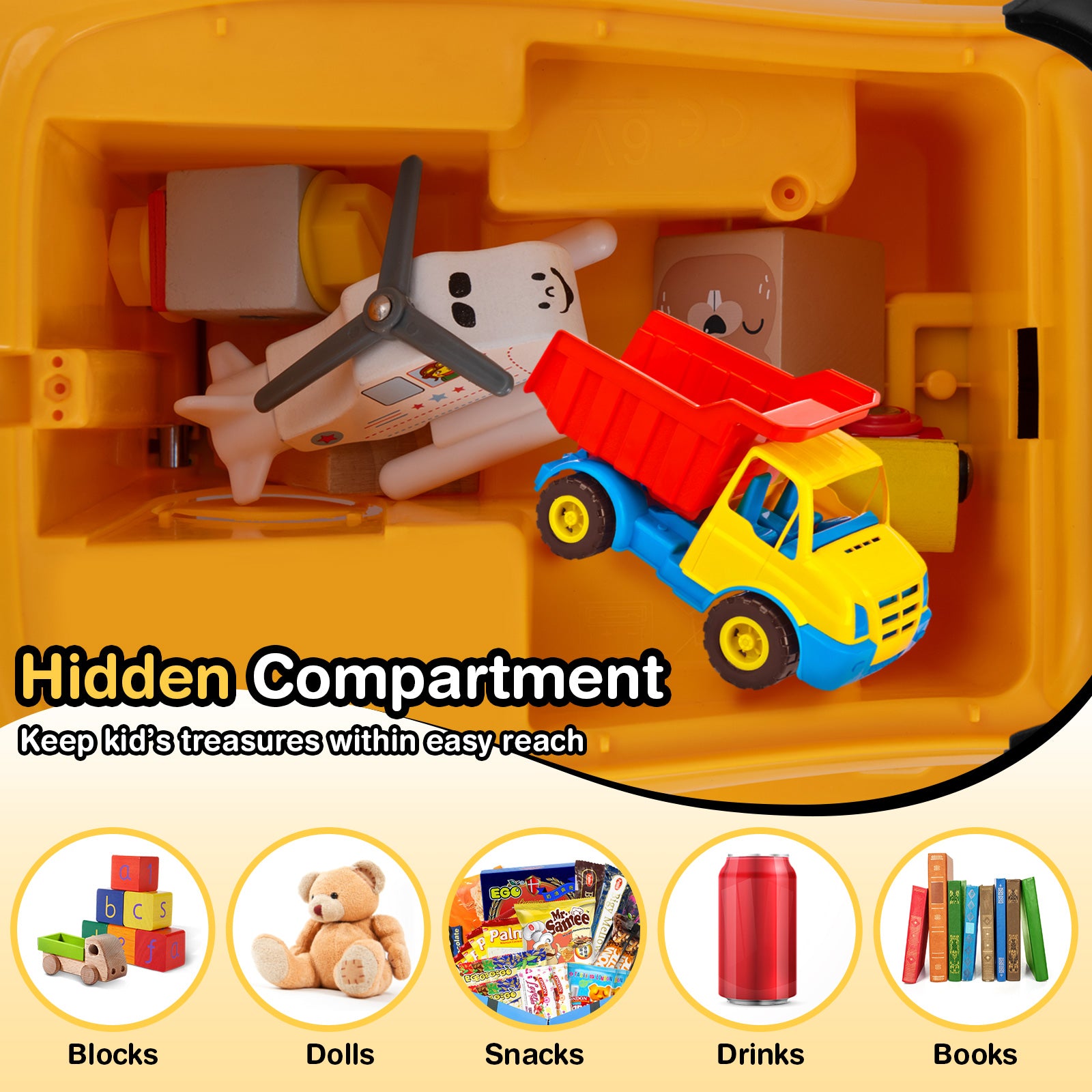 Excavator Digger Toy, Adjustable Bucket, Yellow Push & Pedal Ride On Toys at Gallery Canada