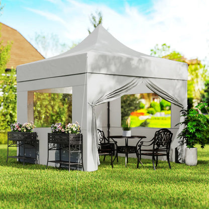 10' x 10' Pop Up Canopy Tent, Sidewalls, Adjustable Height, Wheeled Bag Pop Up Canopies at Gallery Canada