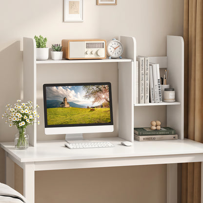 Bibliothèque de bureau extensible avec cubes ouverts, blanc