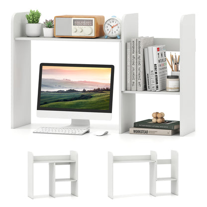 Bibliothèque de bureau extensible avec cubes ouverts, blanc
