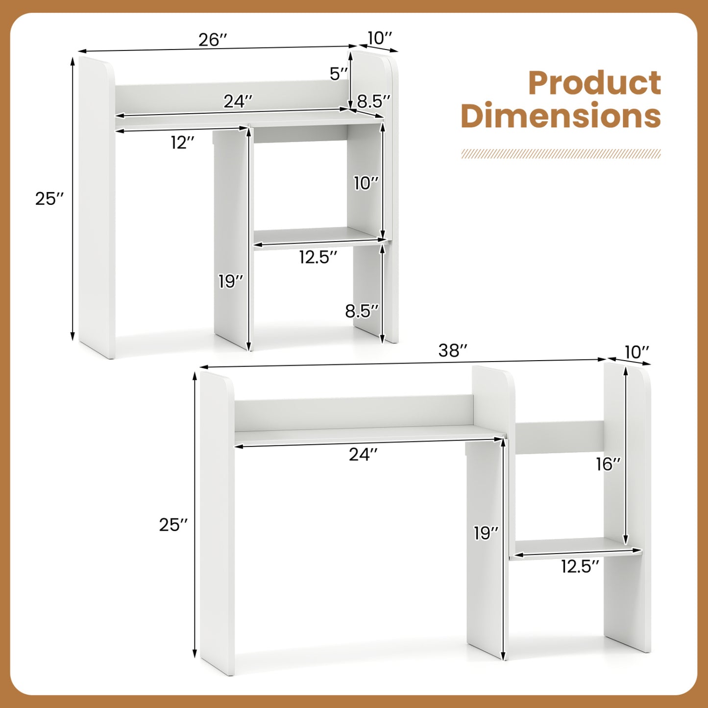 Bibliothèque de bureau extensible avec cubes ouverts, blanc